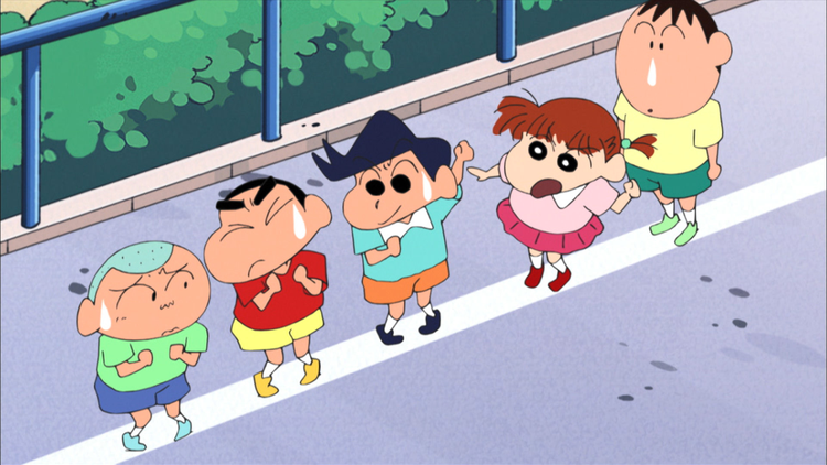 クレヨンしんちゃん 線の上を歩くゾ