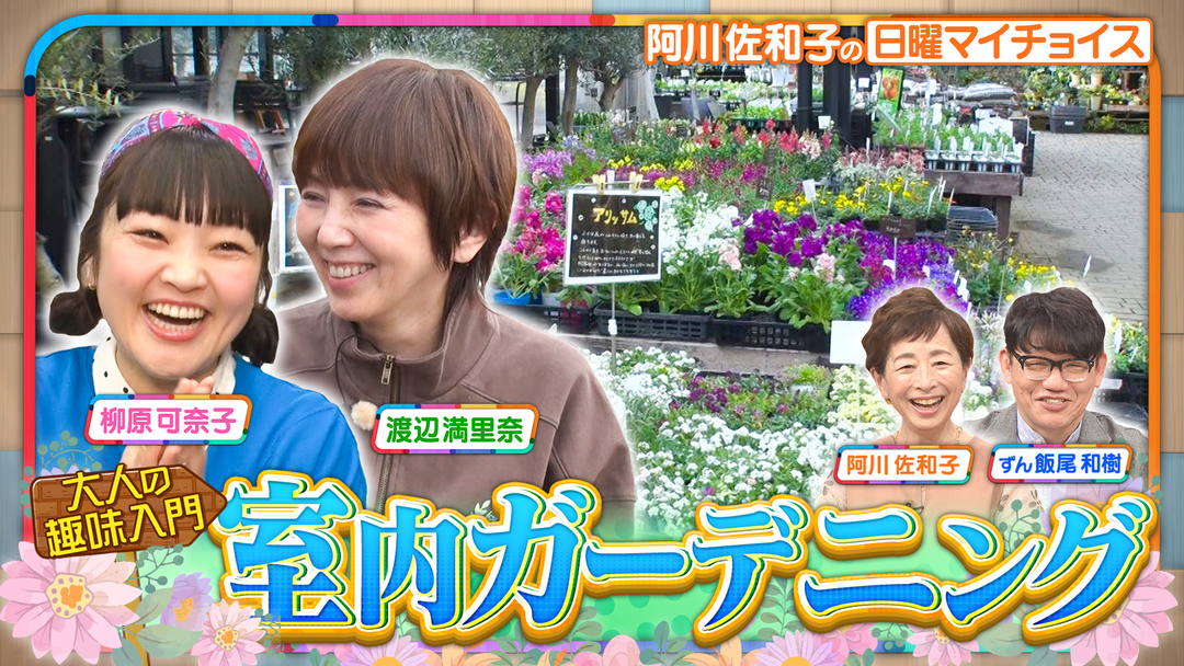 日曜マイチョイス 【渡辺満里奈＆柳原可奈子が室内ガーデニングに挑戦！】＆【出張ソウダネくん IN昼カラオケ】（2026/03/22放送分）