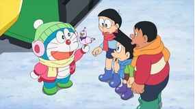 ドラえもん 巨大ロボットで雪あそび！？
