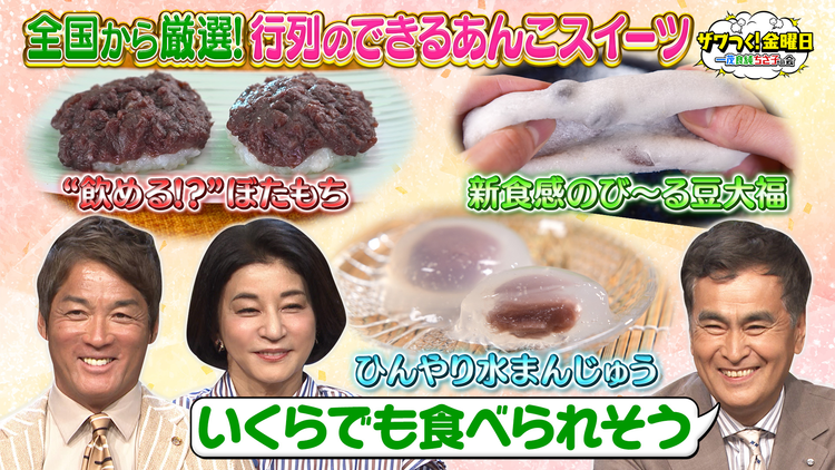 ザワつく!金曜日 全国から厳選!行列のできる「あんこスイーツ」が続々!観客100人が食べたいのはどれ?(2026/07/10放送分)