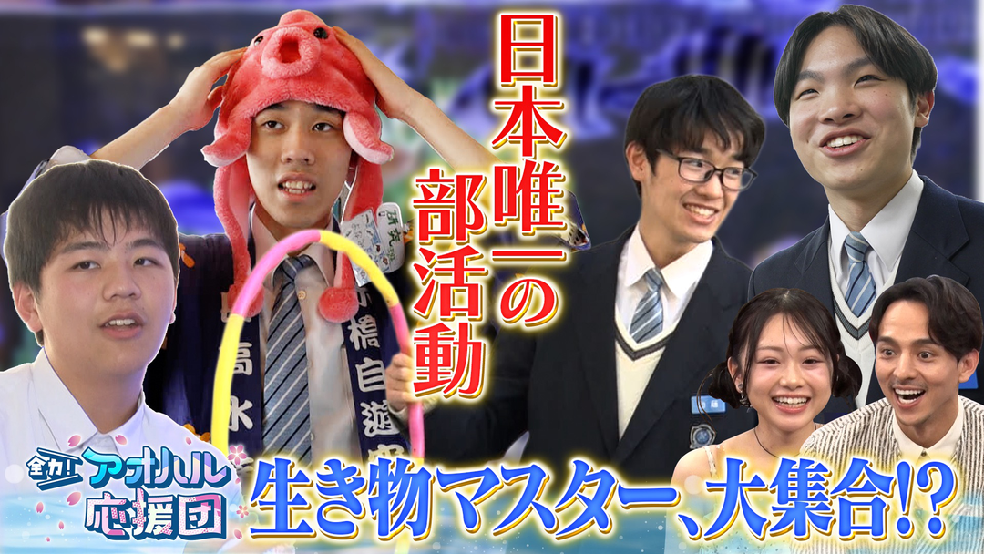 全力！アオハル応援団 日本唯一の水族館部・長浜高校＆バスケ・琉球U18宮里俊佑 ゲストはYouTube登録者100万人超・ひまひま 新コーナーも