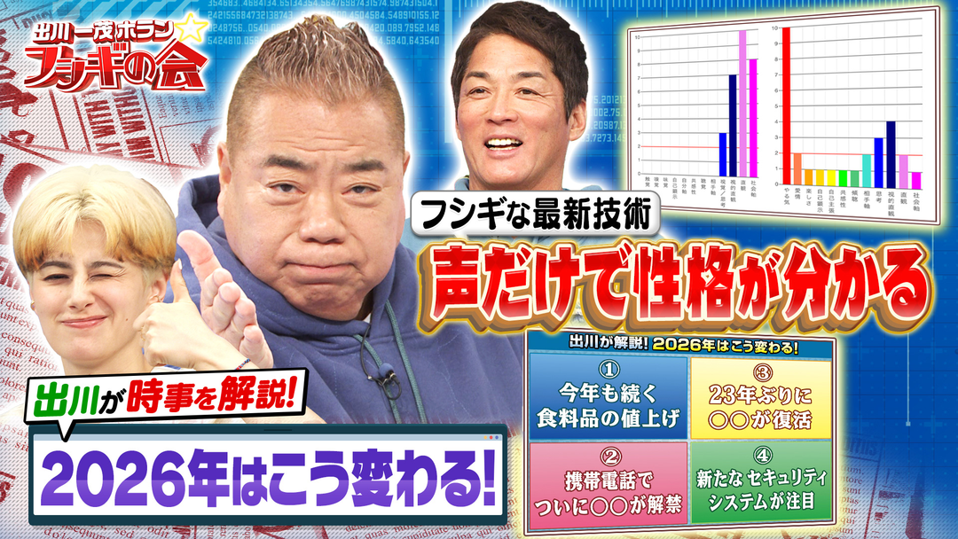 出川一茂ホラン☆フシギの会 出川が時事を解説！2026年はこう変わる！【フシギな最新技術】声だけで性格が分かる（2026/01/31放送分）